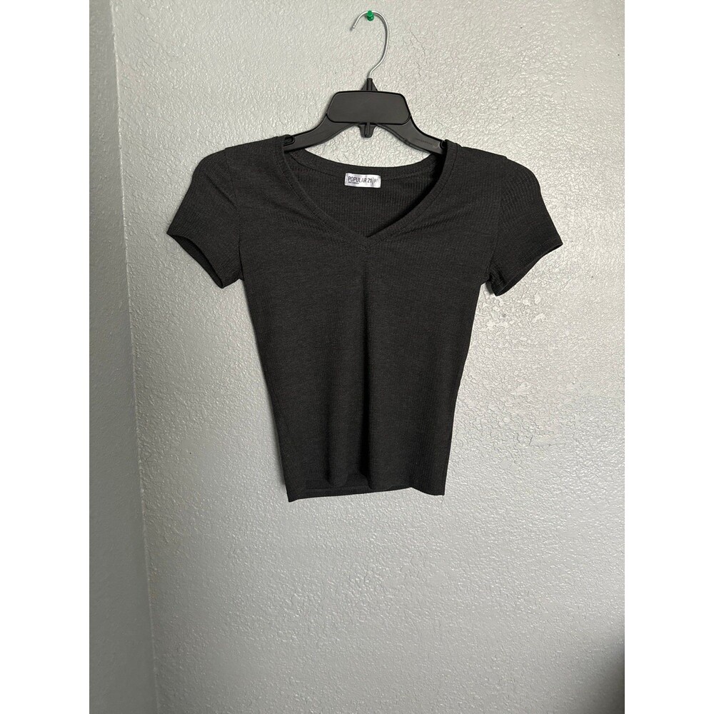 Dark grey basic tee